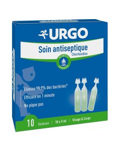 Urgo Soin Antiseptique Chlorhexidine 10 unidoses