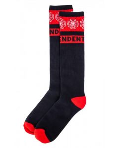 Independent Socks Woven Crosses Sock Black O/S