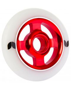 Blazer Pro Scooter Wheel Stormer 4 Spoke Aluminium White/Reds 100mm -sans roulements