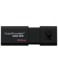 CLÉ USB 3.0 KINGSTON DATA TRAVELER 100 G3 64GO Noir